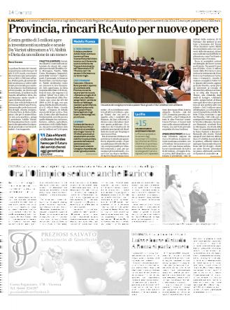 Data: 14/02/2015 Fonte: Il Giornale di Vicenza Pagina: 14 Categoria: Assicurazioni IL BILANCIO.