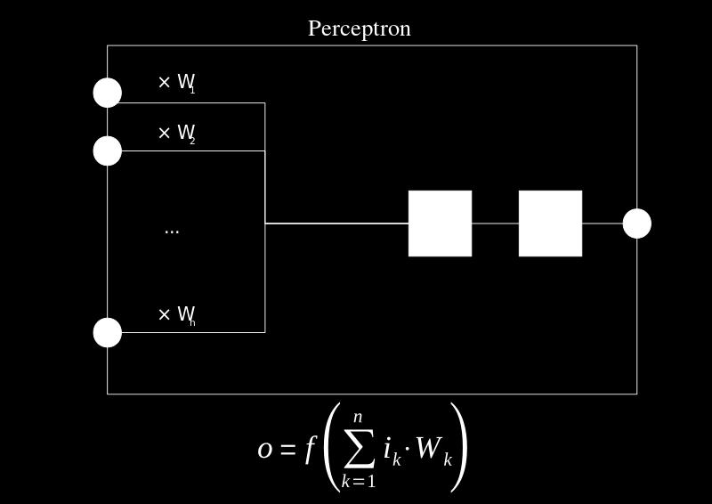 Perceptron input weight sum function output