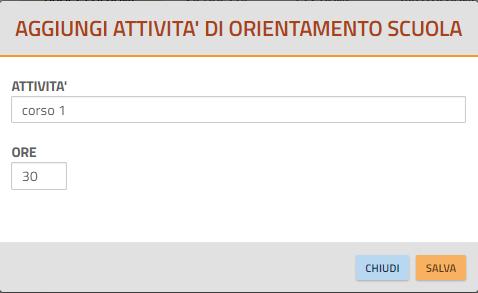 presso la scuola e quelle che si svolgeranno presso la struttura ospitante