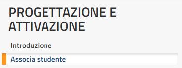 nello spazio CERCA Gli studenti selezionati, vengono mostrati