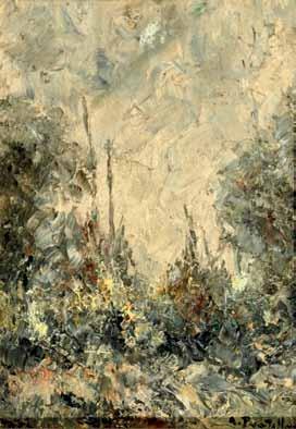 128 Pratella Attilio (Lugo di Romagna, RA 1856 - Napoli 1949) Paesaggio olio