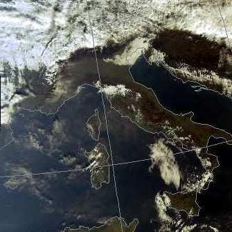 Fig. 22 composizione RGB di immagine satellitare scattata il 19 gennaio 27 alle 11: dal satellite Modis TERRA.