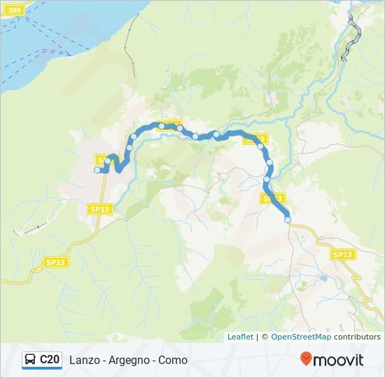 Direzione: San Fedele (Rimessa) 12 fermate VISUALIZZA GLI ORARI DELLA LINEA Orari della linea bus C20 Orari di partenza verso San Fedele (Rimessa): Lanzo - Piazza Lanfranconi Lanzo - Trivio Viale