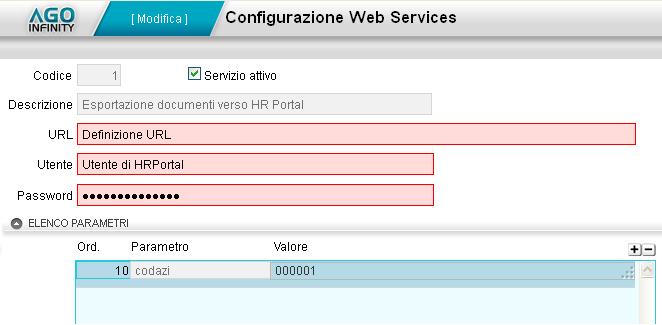 impostando come parametro codazi e nel valore il codice dell'ambiente a cui l'utente è abilitato (ad esempio '001'): DATI ANAGRAFICI AZIENDE IMPORTAZIONE FILE XML IN AGOF24 ATTENZIONE!