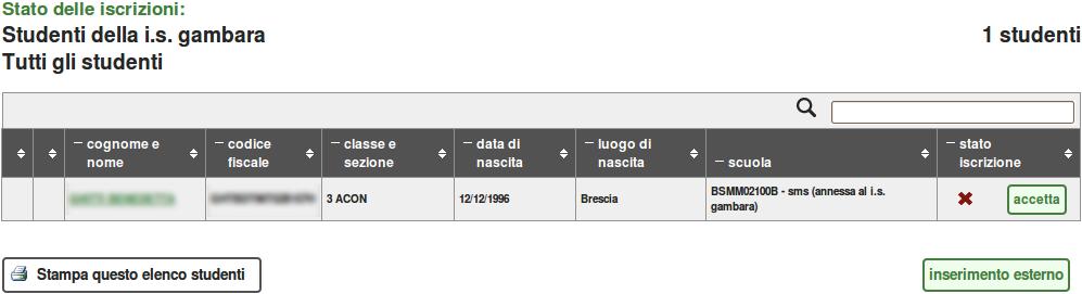 Iscrizione studente extra regionale (B) Per iscrivere