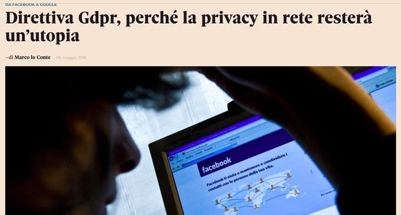 3 La direttiva Gdpr (General Data Protection Regulation, in