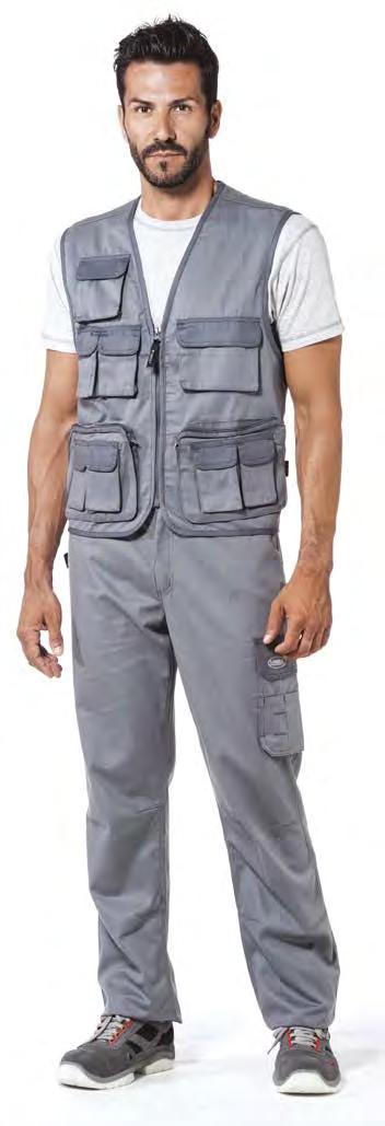 gilet multitasche zip lunga Colore: Grigio Taglie: M /