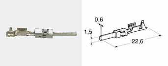 Terminale feina per chiusure centralizzate BMW, Porsche 170022275 52477 0,2-0,5 Terminali e capocorda Terminale feina per gruppo VW, Renault passo 1.