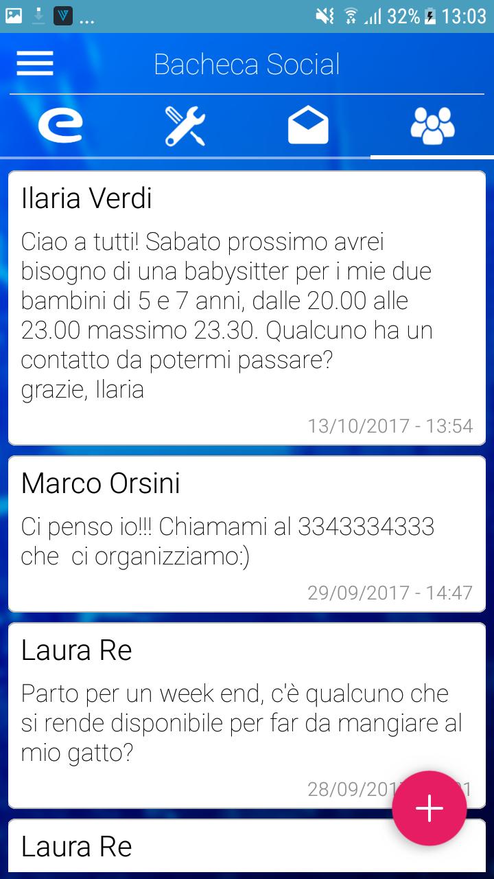 Bacheca Social Comunicare con i vicini in modo semplice e veloce.