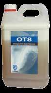 idrocarburi solidi e liquidi. OT8 può essere utilizzato su qualsiasi superficie (ad eccezione di asfalto e termac).