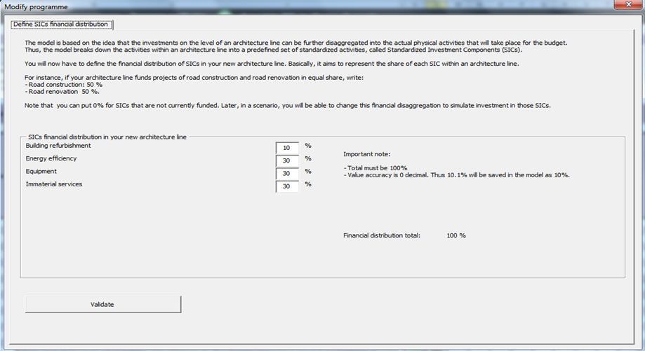 2.Scegliendo l opzione Modify appaiono le SIC attivate per il cod.