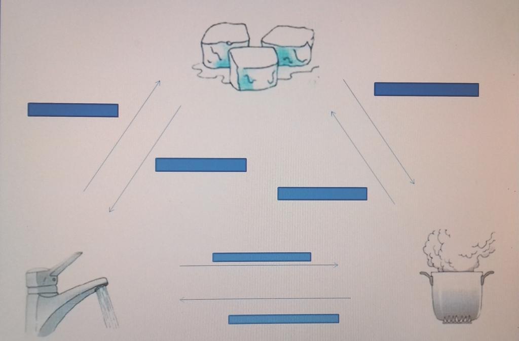 INSERISCI Utilizza i nomi dei passaggi di stato per completare gli spazi blu vuoti, osservando bene prima la direzione