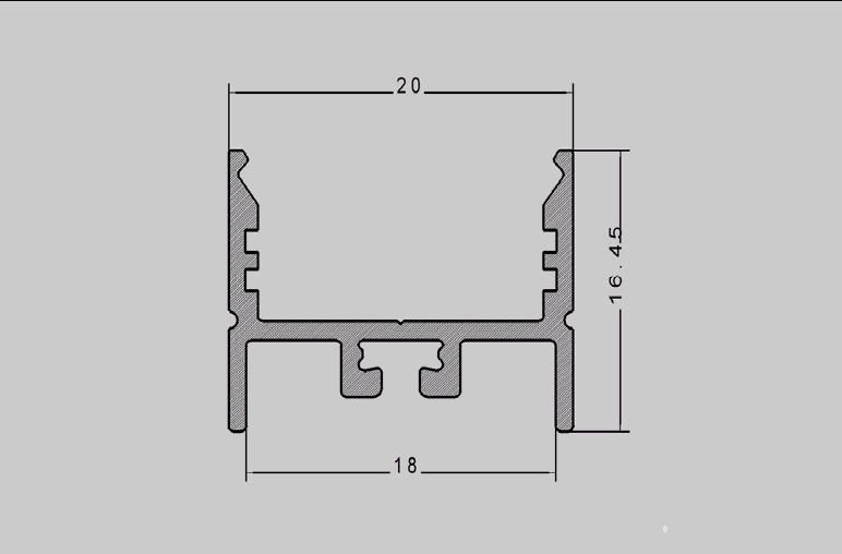 PROFILO ALLUMINIO 4 Per Coperture LED in plastica :