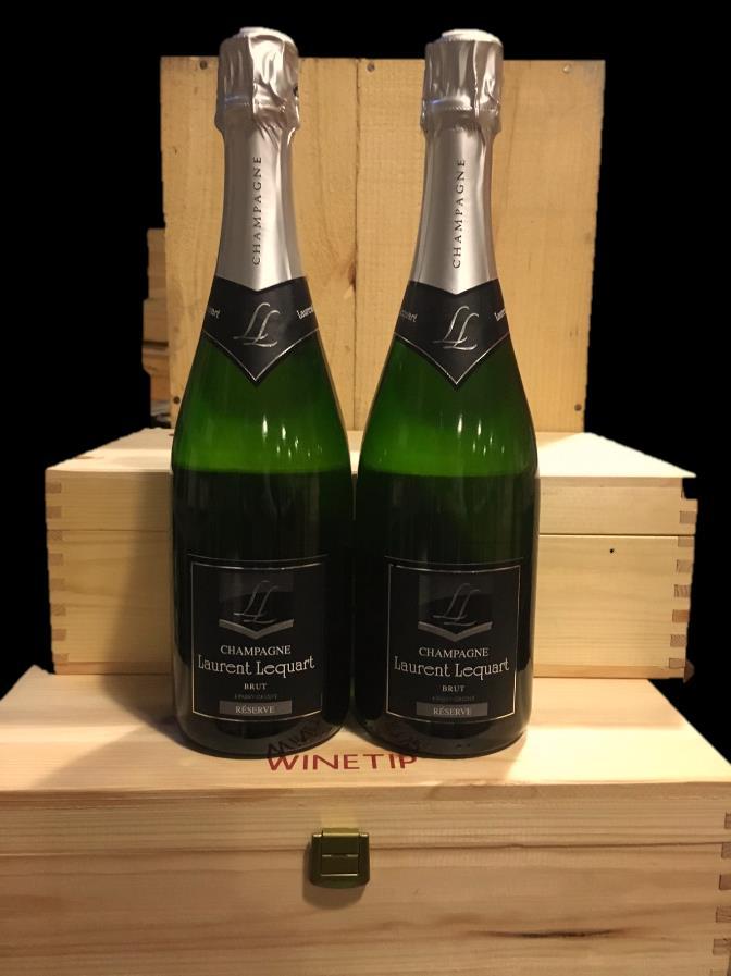 Champagne Maison Laurent Lequart 2 BOTTIGLIE CHAMPAGNE Cassetta Legno da 2 bott.