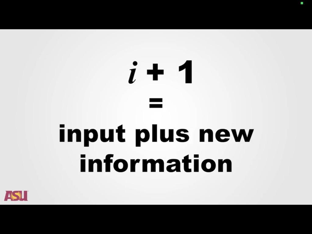 Stephen Krashen : l input hypothesis Stephen Krashen (linguista, ricercatore, teorico statunitense): L apprendimento avviene solo se il discente è esposto ad un input che è appena al di