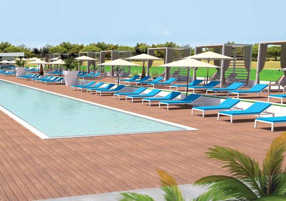 Oltre alla sistemazione confortevole, le nuove strutture saranno progettate per offrire una vacanza di lusso ai suoi ospiti: una piscina per le attività e una relax piscina, entrambe con terrazza,