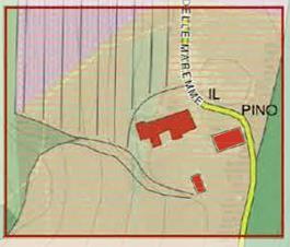 I tre fabbricati a destinazione agricola ma in stato forte di abbandono (e pertanto non utilizzati); in particolare: - fabbricato principale con una struttura di tipo rurale in stato di avanzato