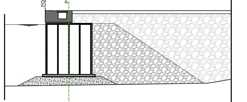 La colmata sarà conterminata da cassoni a parete verticale di altezza variabile (nella Fig. 4.