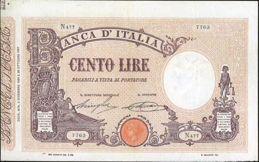 qspl 200 593 594 593 50 Lire - Fascetto con matrice 21/03/1933 - Alfa 185; Lireuro 5/21 -