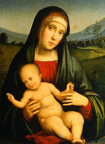 Madonna con Bambino e un cardellino Raibolini Francesco detto Francia (bottega) Link risorsa: http://www.
