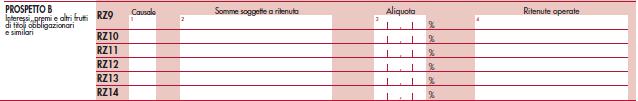 corrispondente codice relativo alle singole causali fornite dalle istruzioni ministeriali.