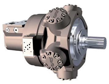 Descrizione I motori idraulici lenti ad elevata coppia a pistoni radiali Kawasaki Staffa utilizzano una tecnologia di bilanciamento idrostatico che consente un elevato rendimento unito ad una