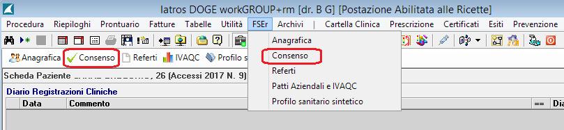 2. Aggiornamento Email e Cellulare del paziente Può accadere che dopo aver raccolto il consenso ci sia la necessità di modificare Email o Cellulare del paziente.