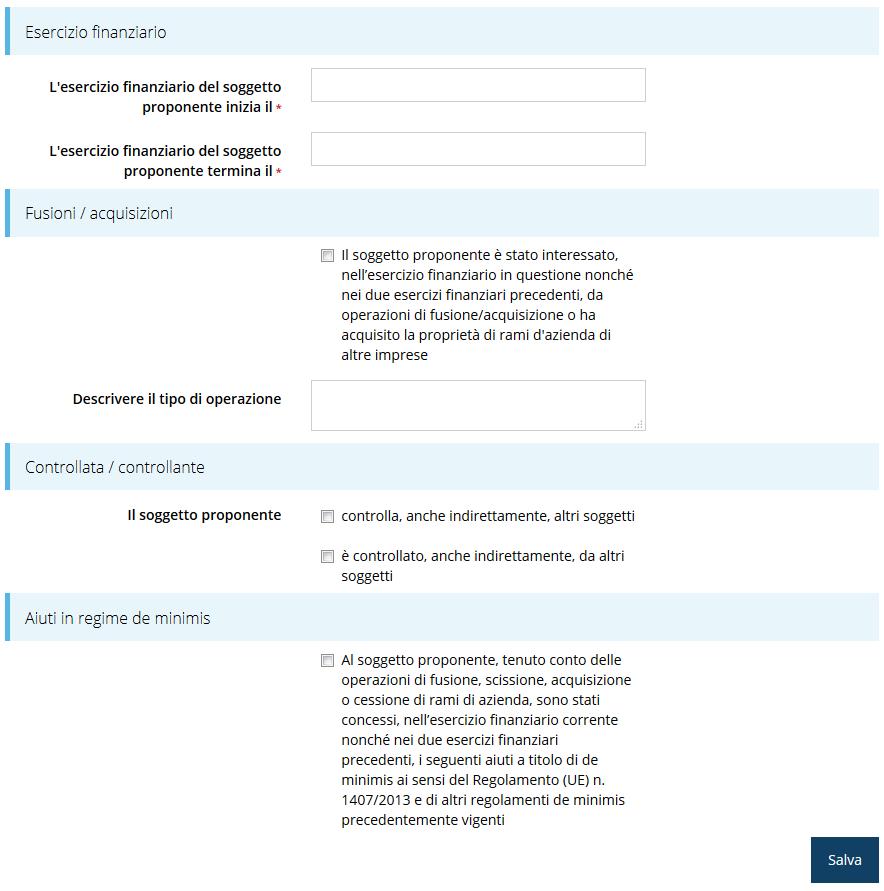 Al termine dell inserimento cliccare su Salva. 3.5.