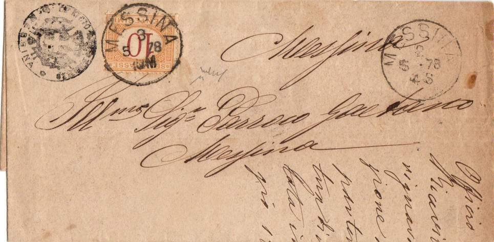 1) Taxation of unstamped letters 1) Tassazione per documenti non affrancati Con la riforma postale del 1 gennaio 1863 furono