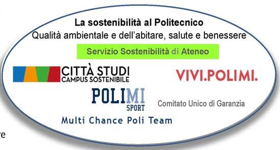strategia di sostenibilità d Ateneo Gli obiettivi: comunicare la Sostenibilità@Polimi disseminazione e sensibilizzazione temi della