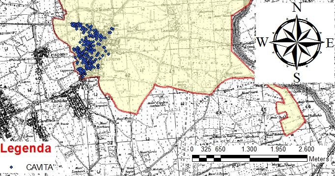 219 cavità ubicate nel centro storico