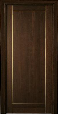 stained alder with polished brass inserts Alder tinto noce inserti in cromo satinato Walnut stained alder with