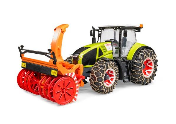 TOYS SCALE 1:16 AGRICULTURE 7003013 CLAAS AXION 950 WITH FRONT LOADER MEASURES: 44,5 X 18 X 20,5 CM 7003015 CLAAS XERION 5000 MEASURES: 42 X 19 X 22,5 CM 7003017 CLAAS AXION 950 WITH SNOW CHAINS AND