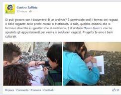 Pennabilli, Centro Zaffiria Classi coinvolte: 4 classi di scuola secondaria di primo grado e due gruppi di adolescenti nel