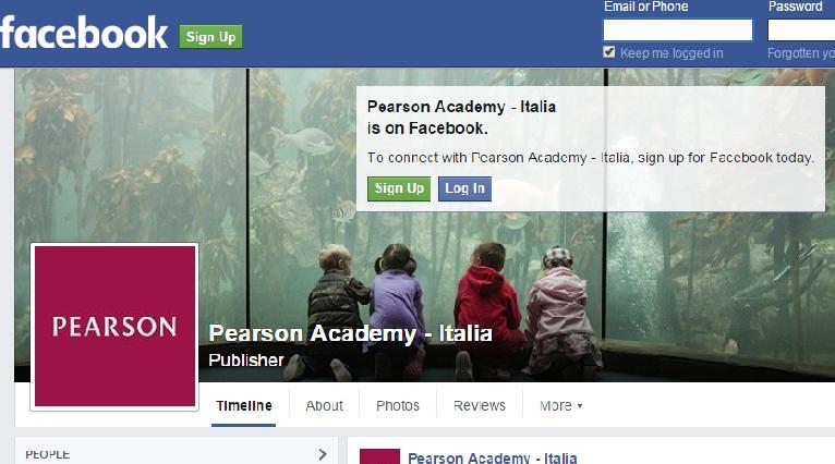 Pearson Aademy su Faebook Seguitei su Faebook!