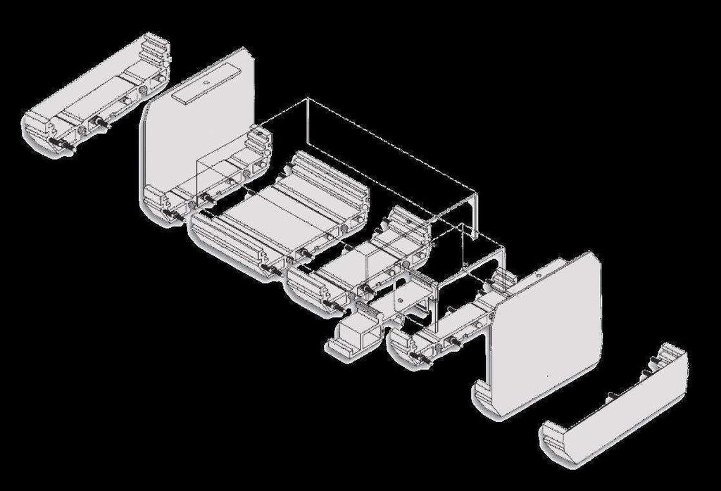 MODULAR MINI Two-width patented housing for interface units, Mini Series, are suitable for 68mm and 72mm pcb, for mounting on DIN EN 50022 50035 rails.