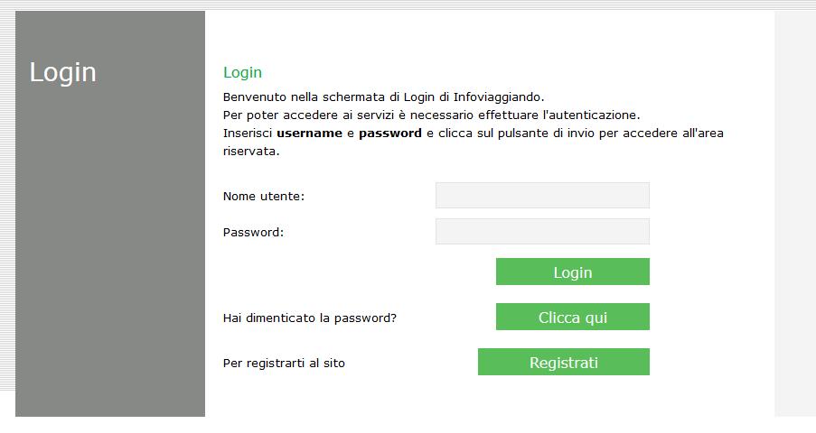 utente e password