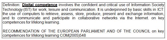 basata sull Informazione e sulla conoscenza, come definito nella raccomandazione del Parlamento europeo e del consiglio del