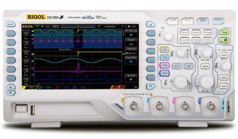 Fig. 6 Oscilloscopio digitale RIGOL DS1054 RICHIESTE 1. Impostare sul generatore di funzioni un onda sinusoidale di ampiezza 10 Vpp, offset nullo e frequenza 1 khz. 2.