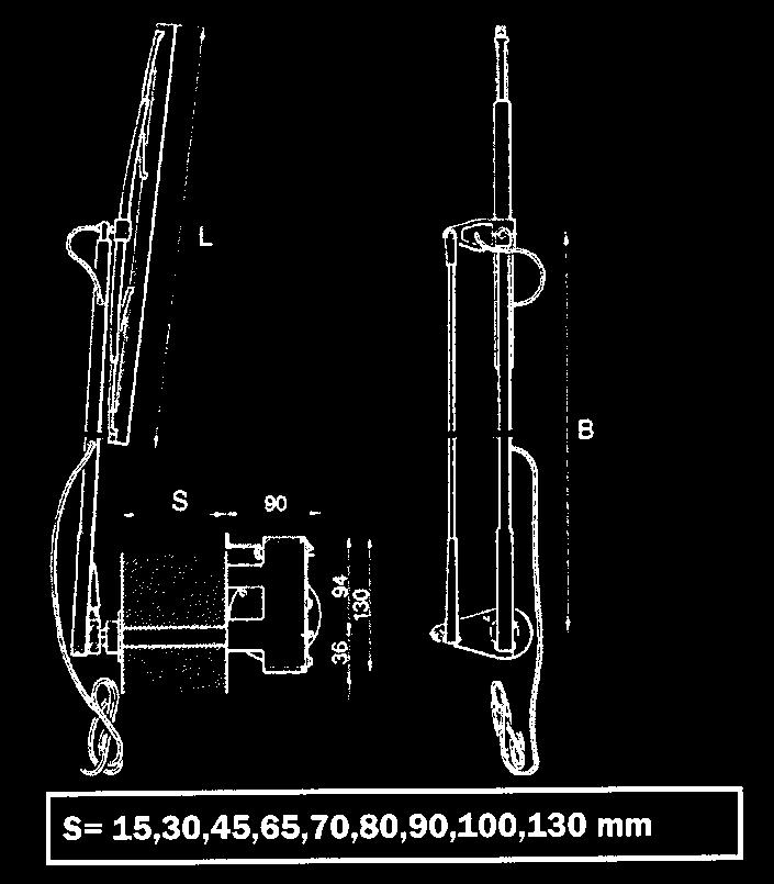 perno mm. 15 Alimentazione 12 V. 38.38281 Braccio di ricambio per art. 38.38002-38.38279/80.