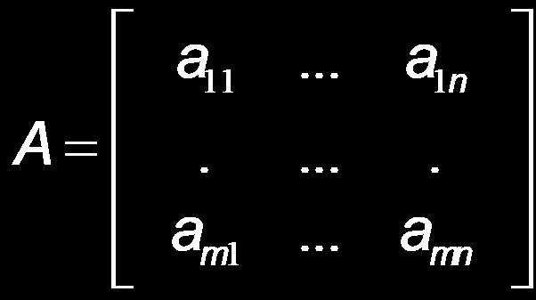 Vettori e matrici Una «matrice», detta anche matrice (mm xx nn), è una tabella