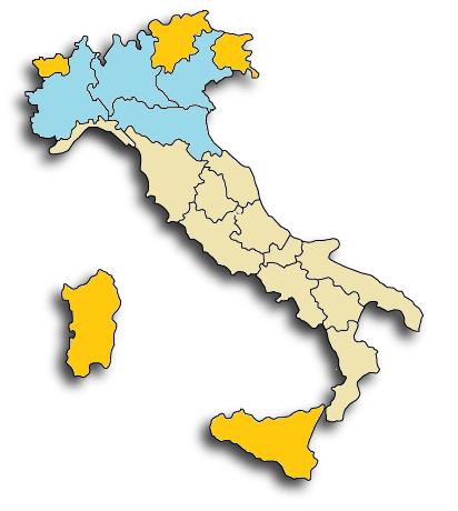Il federalismo differenziato: verso un Italia a tre velocità? 6 Regioni a statuto speciale Popolazione: 9 milioni Pil: 13% del totale Spesa: 4.