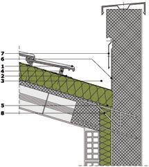 Attenzioni progettuali e schema grafico per il nodo in corrispondenza del parapetto In corrispondenza del parapetto le attenzioni progettuali da adottare sono le seguenti: scheda 1 posizione elementi