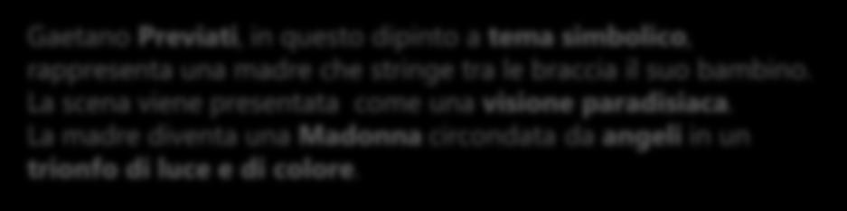 rappresenta una madre che stringe tra le braccia il suo bambino.