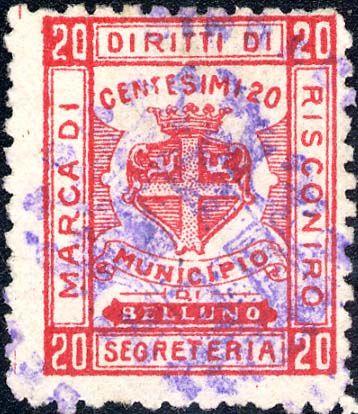 3 C. 20 rosso 4 C. 20 verde 1910/< Stampa mm. 20x25.