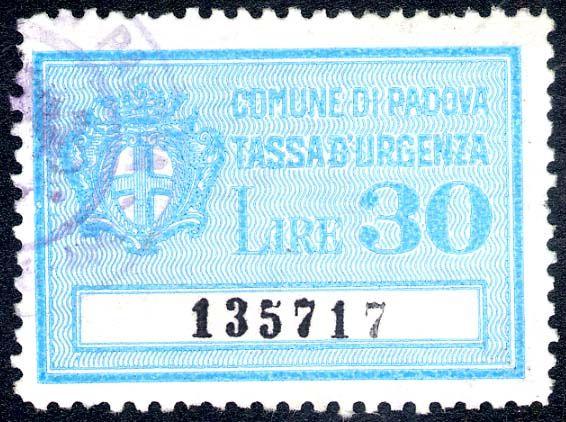 rosso. 1 L. 2.000 Urgenza 1970/< Stampa mm. 34x23. 1 L. 30 azzurro 2 L.
