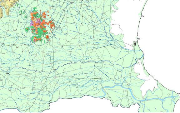 Figura 6 - Estratto carta geologica della Provincia di Rovigo allegata al Piano Regionale dell Attività di Cava Come si può vedere dalla seguente tabella, i terreni argilloso-limosi sono solitamente