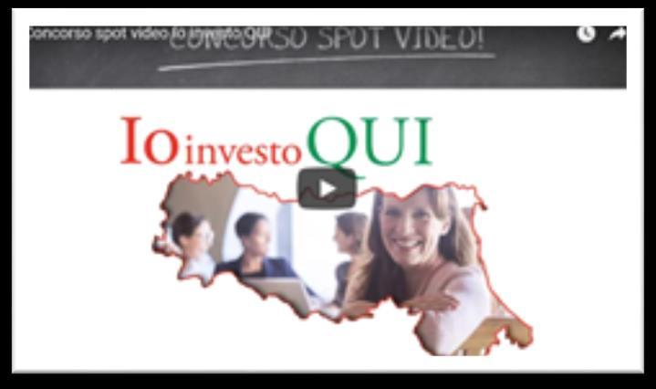 Concorso spot video Io investo QUI Lanciato il 3 aprile, si è chiuso l 11 maggio 2018.