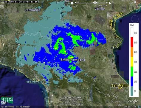 Nella tarda mattina di venerdì 28 l immagine radar mostra in modo efficace il diverso interessamento del territorio regionale.