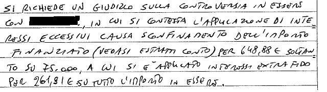 applicando il conteggio a tutto l importo sul fido ipotecario invece della sola parte eccedente».